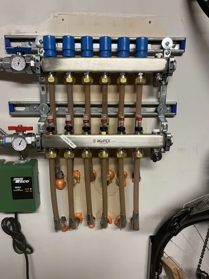 Plumber performing Gas Line Installation at a residential property in Oakbrook